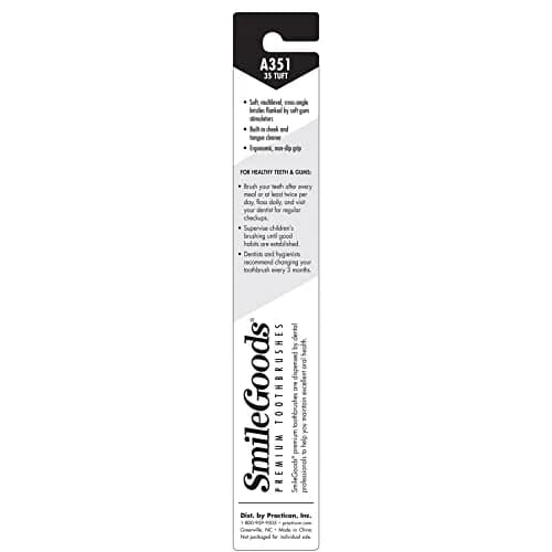 Practicon SmileGoods A351 Toothbrush 35 Tuft Soft Bristle | Individually Packaged, Assorted Colors, Bulk Pack of 72 thumbnail 7
