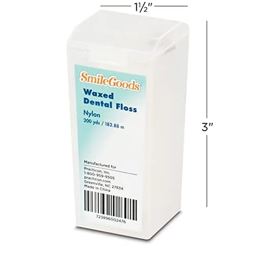 Practicon SmileGoods Waxed Dental Floss 200 Yard | Shred-Resistant Nylon thumbnail 3