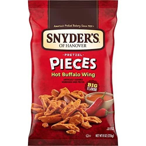 Snyder's of Hanover Hot Buffalo Wing Flavored Pretzels 8 Oz | Spicy Sourdo... (120c) thumbnail 1