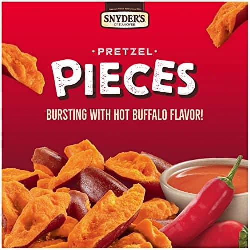 Snyder's of Hanover Hot Buffalo Wing Flavored Pretzels 8 Oz | Spicy Sourdo... (120c) thumbnail 3
