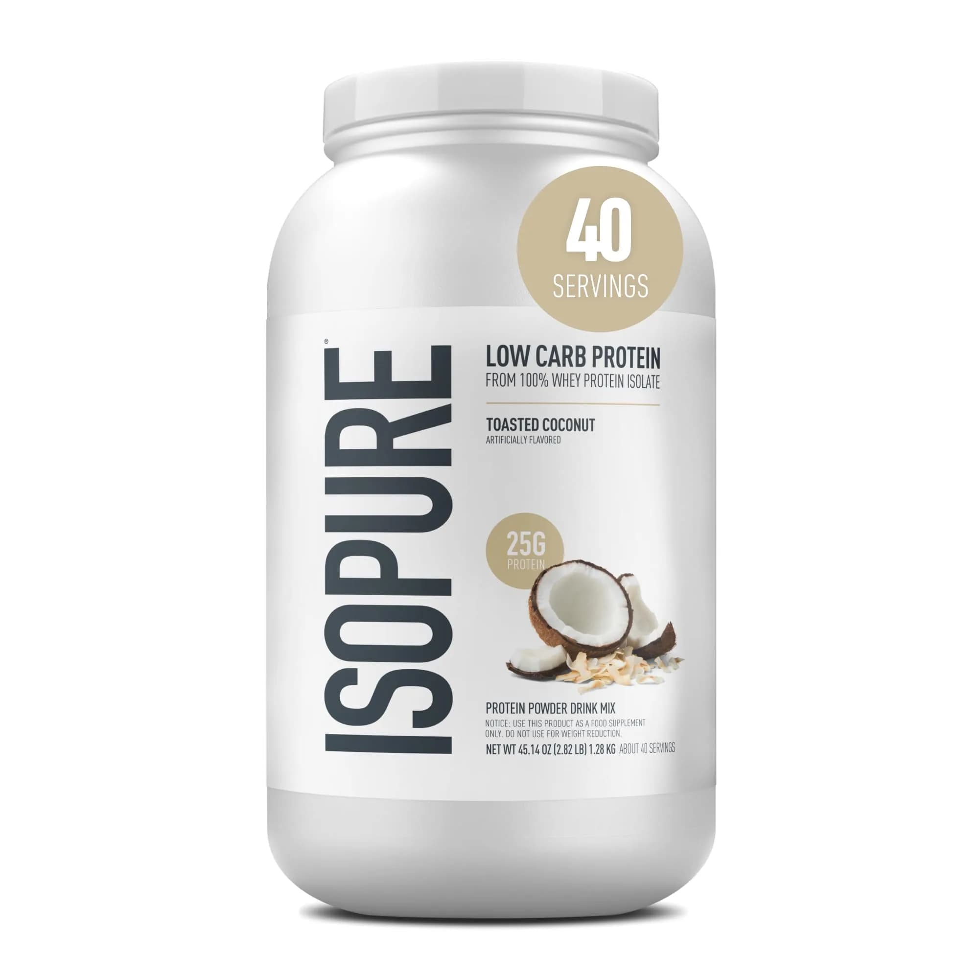 Isopure Zero Carb Whey Isolate Protein Powder, Creamy Vanilla 7.5 LB | High-Quality, Low Carb, Gluten-Free — Toasted Coconut