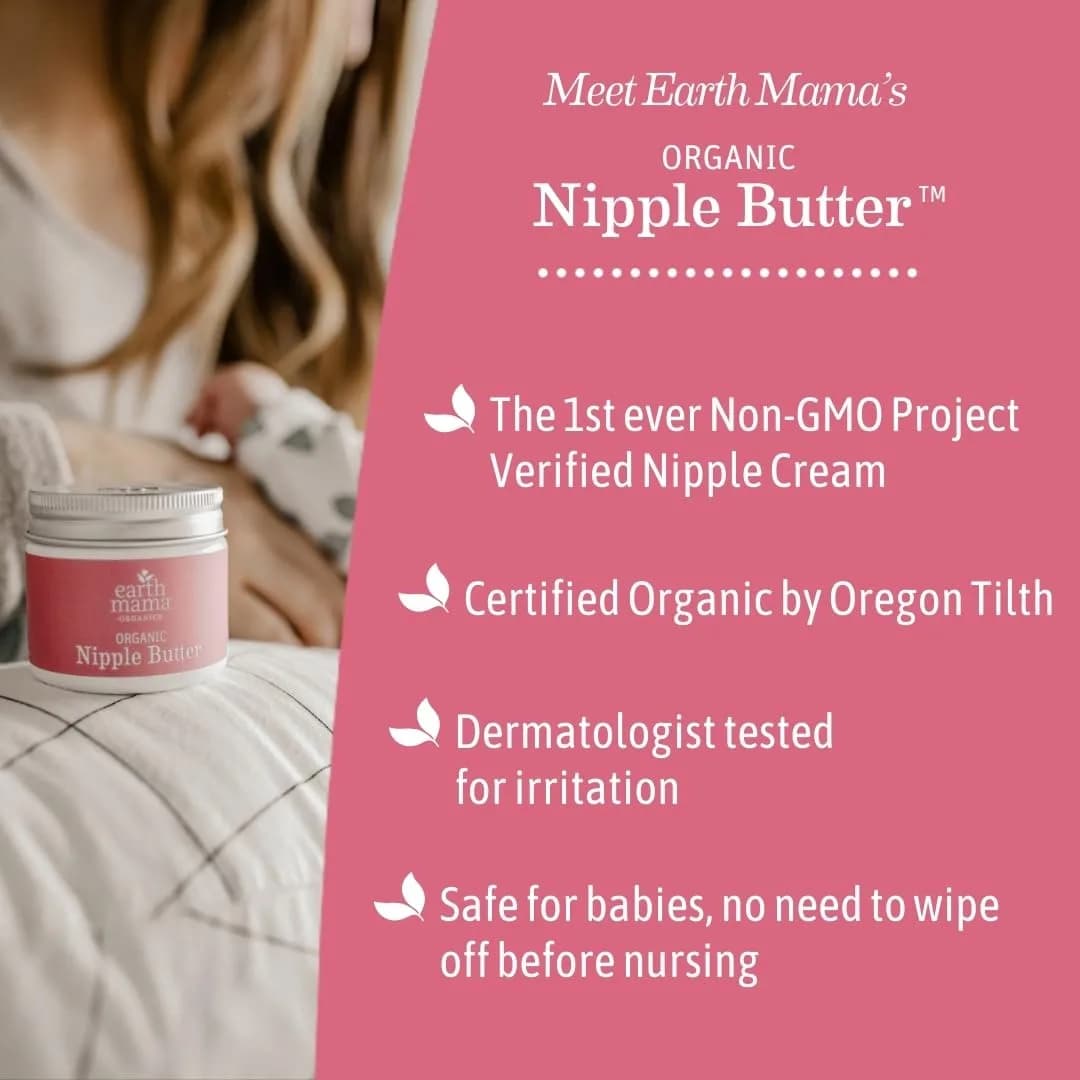 Earth Mama Nipple Butter & Diaper Balm Bundle - Pack of 2 | Organic Lanolin-Free Nipple Cream & Baby Skin Salve - view 5