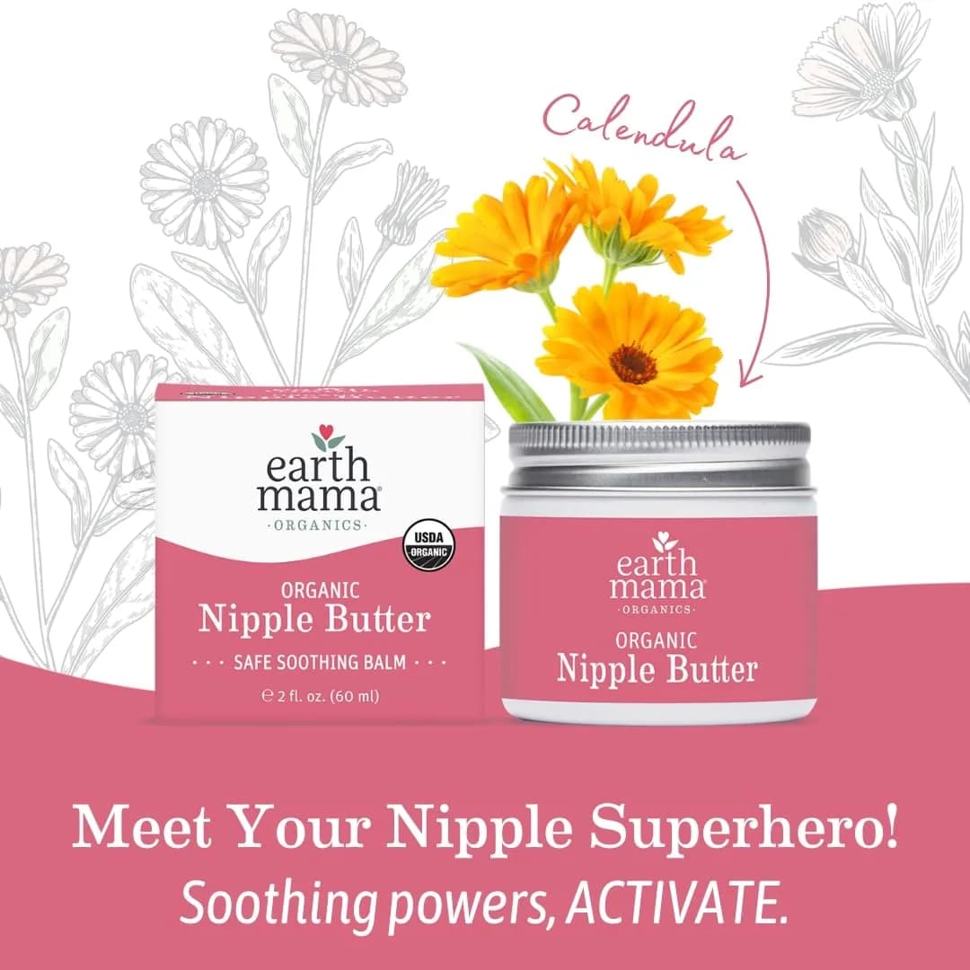 Earth Mama Nipple Butter & Diaper Balm Bundle - Pack of 2 | Organic Lanolin-Free Nipple Cream & Baby Skin Salve - view 7
