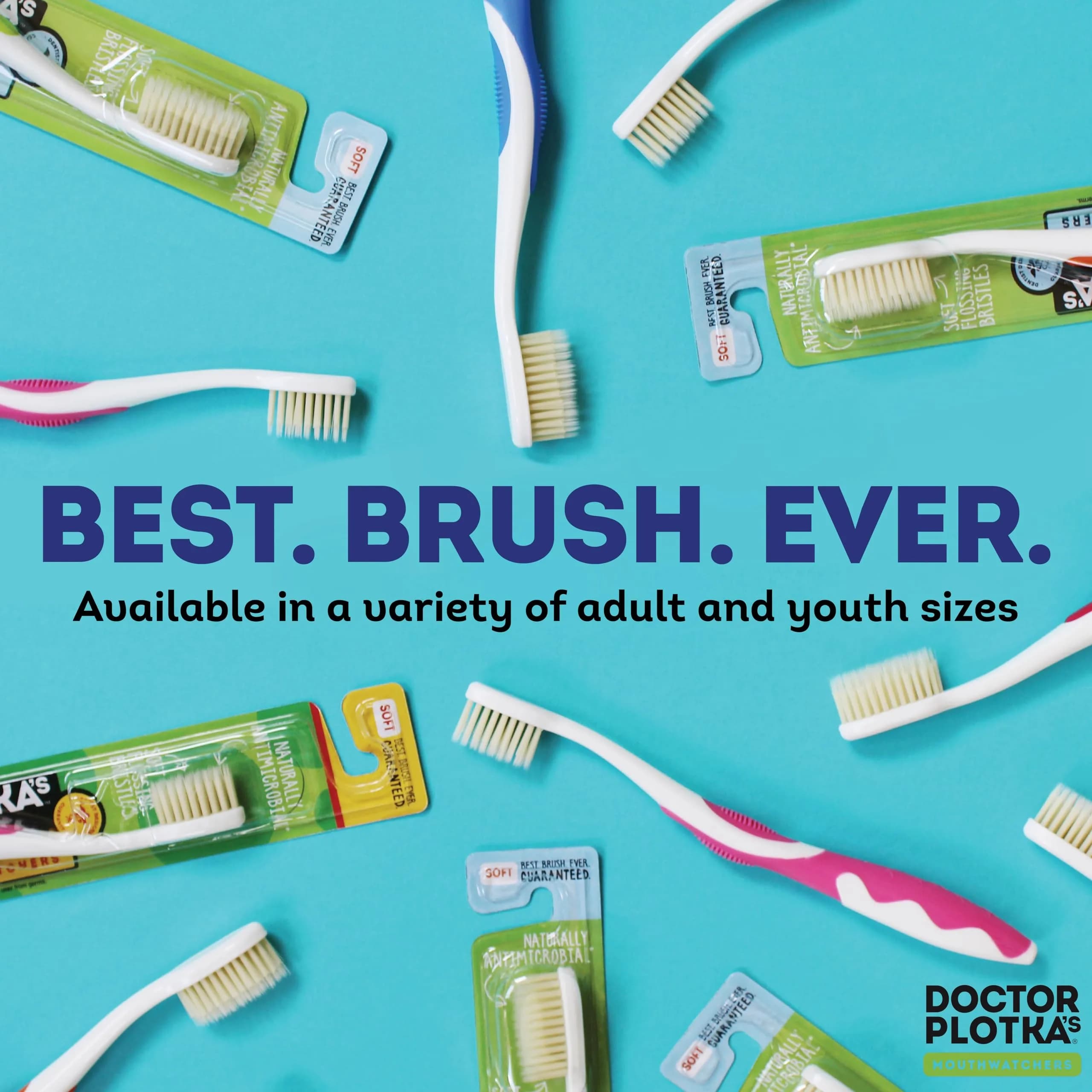 MOUTHWATCHERS Soft Flossing Manual Toothbrush, Family Pack, 4 Adult 2 Kids | Dual-Layered Bristles for Deep Clean - view 5