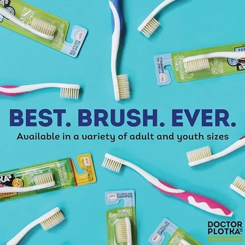 MOUTHWATCHERS Soft Flossing Manual Toothbrush, Family Pack, 4 Adult 2 Kids | Dual-Layered Bristles for Deep Clean thumbnail 5