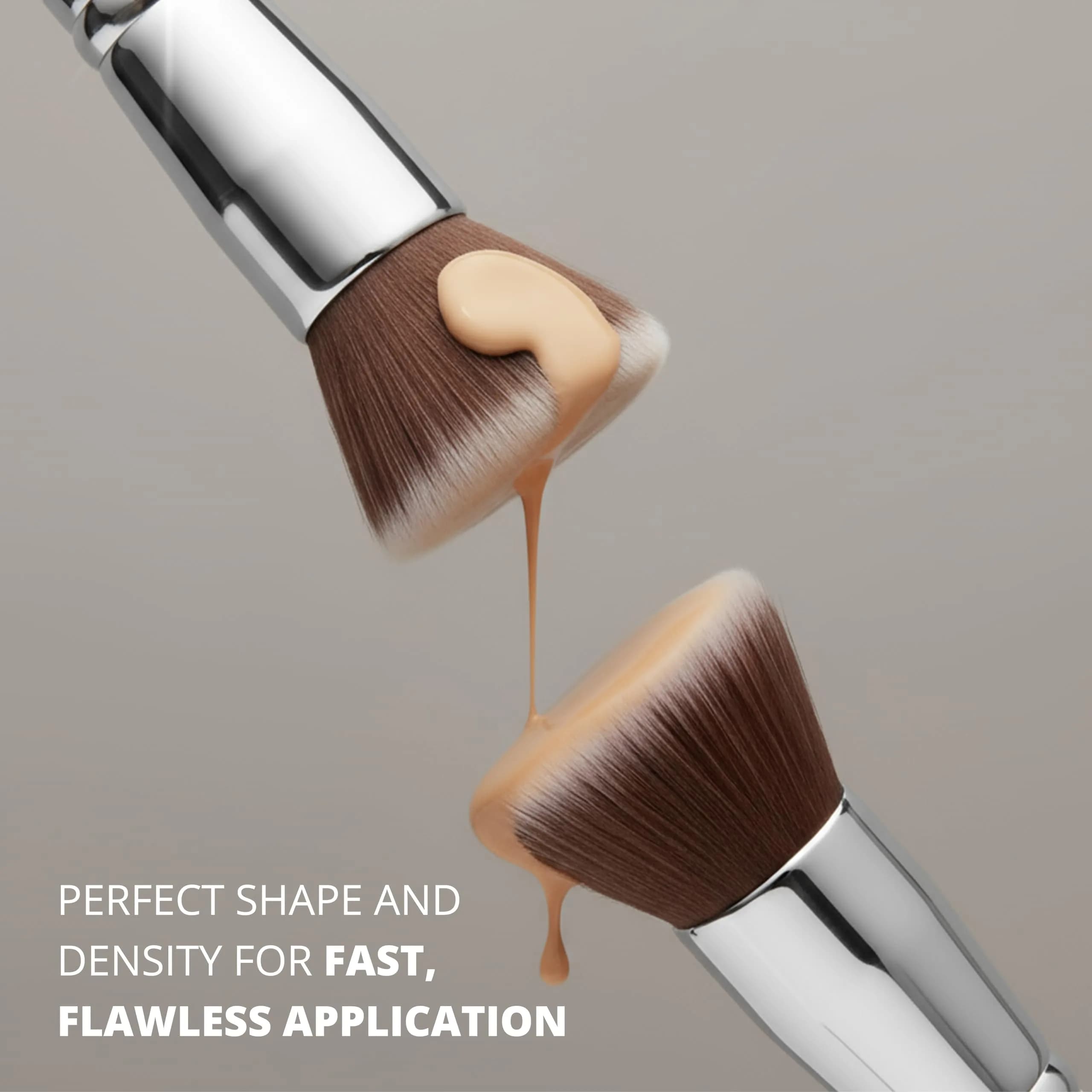 Lamora Flat Top Kabuki Foundation Brush - Black | Dense Synthetic Bristles for Flawless Makeup Application - view 9