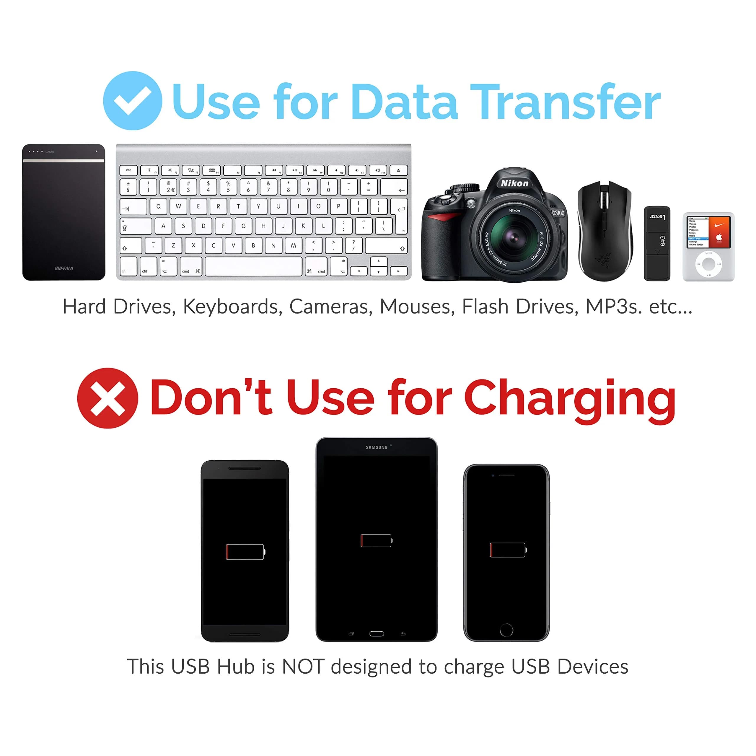 Sabrent 4-Port USB 3.0 Hub with Individual Power Switches & LED Indicators (HB-UM43) | 5Gbps Data Transfer - view 7