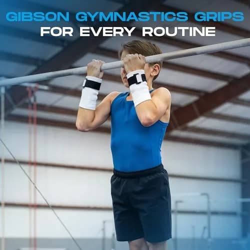 Gibson Athletic Rainbow Gymnastics Grips for Beginners, Large, Pink | Leather Hand Protection for Bar Work thumbnail 3