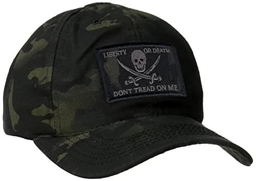 Gadsden and Culpeper Multicam-Black Tactical Patch & Hat Bundle (Calico Jack/DTOM Patches) | Embroidered Fitted Baseball Cap thumbnail 3