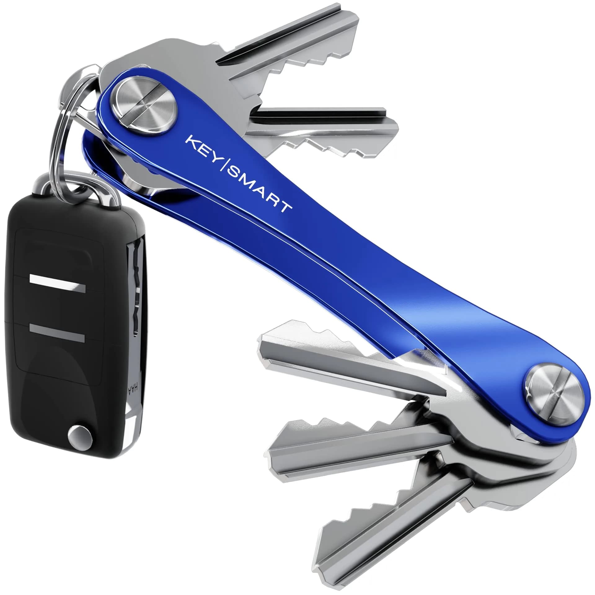 KEY SMART KeySmart Original Key Holder - Compact Minimalist Organizer for 8 Keys, Blue