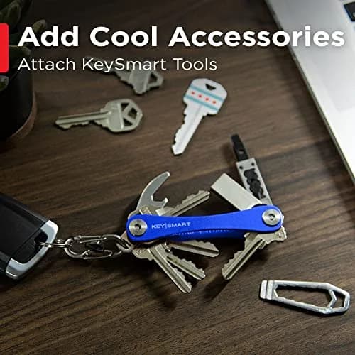KEY SMART KeySmart Original Key Holder - Compact Minimalist Organizer for 8 Keys, Blue thumbnail 4