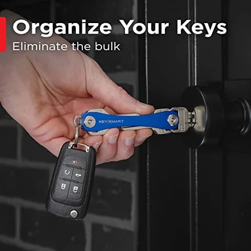 KEY SMART KeySmart Original Key Holder - Compact Minimalist Organizer for 8 Keys, Blue thumbnail 2