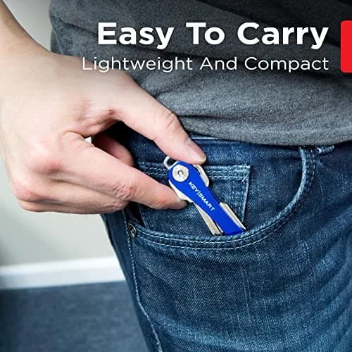 KEY SMART KeySmart Original Key Holder - Compact Minimalist Organizer for 8 Keys, Blue thumbnail 3