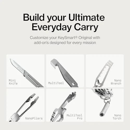 KeySmart Original Key Holder Blue for 14 Keys | Compact Clutter-Free EDC Keychain Organizer thumbnail 5