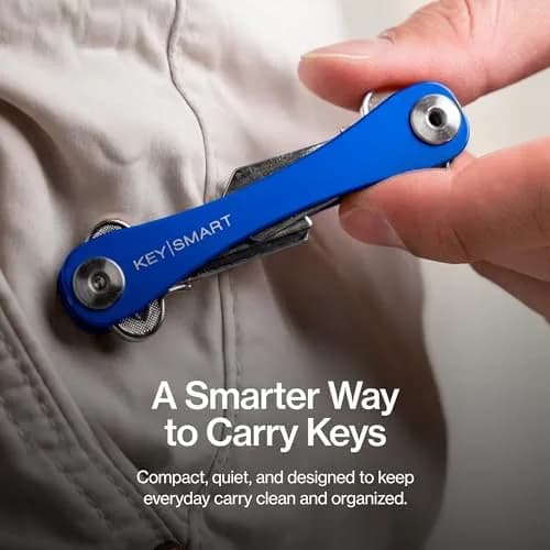 KeySmart Original Key Holder Blue for 14 Keys | Compact Clutter-Free EDC Keychain Organizer thumbnail 9