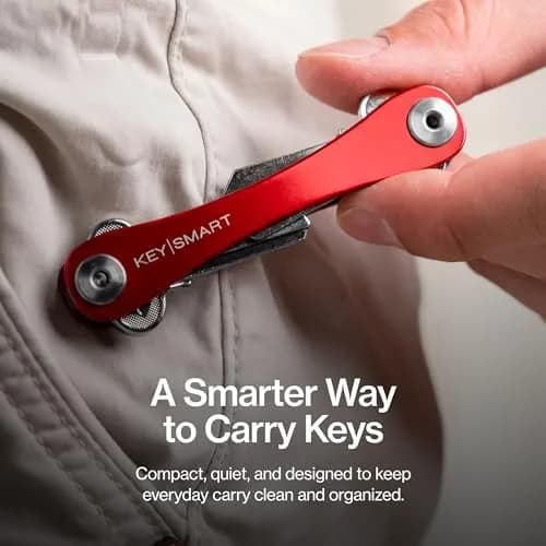 KeySmart Original Key Holder Red for 14 Keys | Compact Clutter-Free Keychain Organizer thumbnail 9