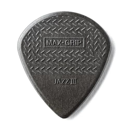 Jim Dunlop Max-Grip Jazz III Carbon Fiber Guitar Picks 1.38mm (6-Pack) | Precision Control for Lead Playing thumbnail 1