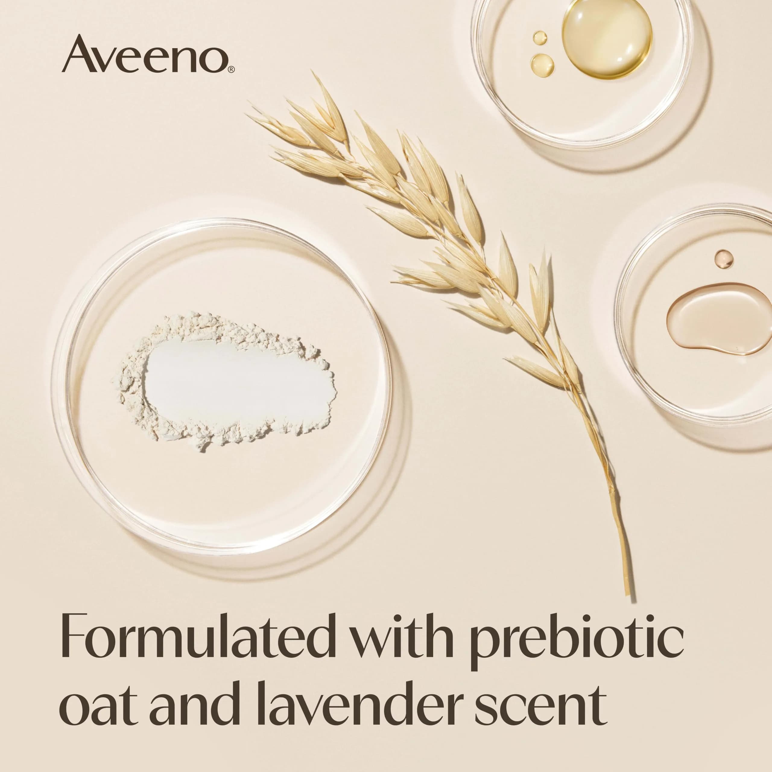 Aveeno Stress Relief Moisturizing Body Lotion, Lavender Scent with Prebiotic Oat, 532ml (18 Fl Oz Pack of 3) | 48-Hour Hydration for Sensitive Skin - view 6