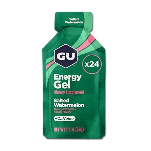 GU Energy Original Sports Nutrition Energy Gel Strawberry Banana 8-Count | Dual Source Energy for Endurance Athletes — Salted Watermelon