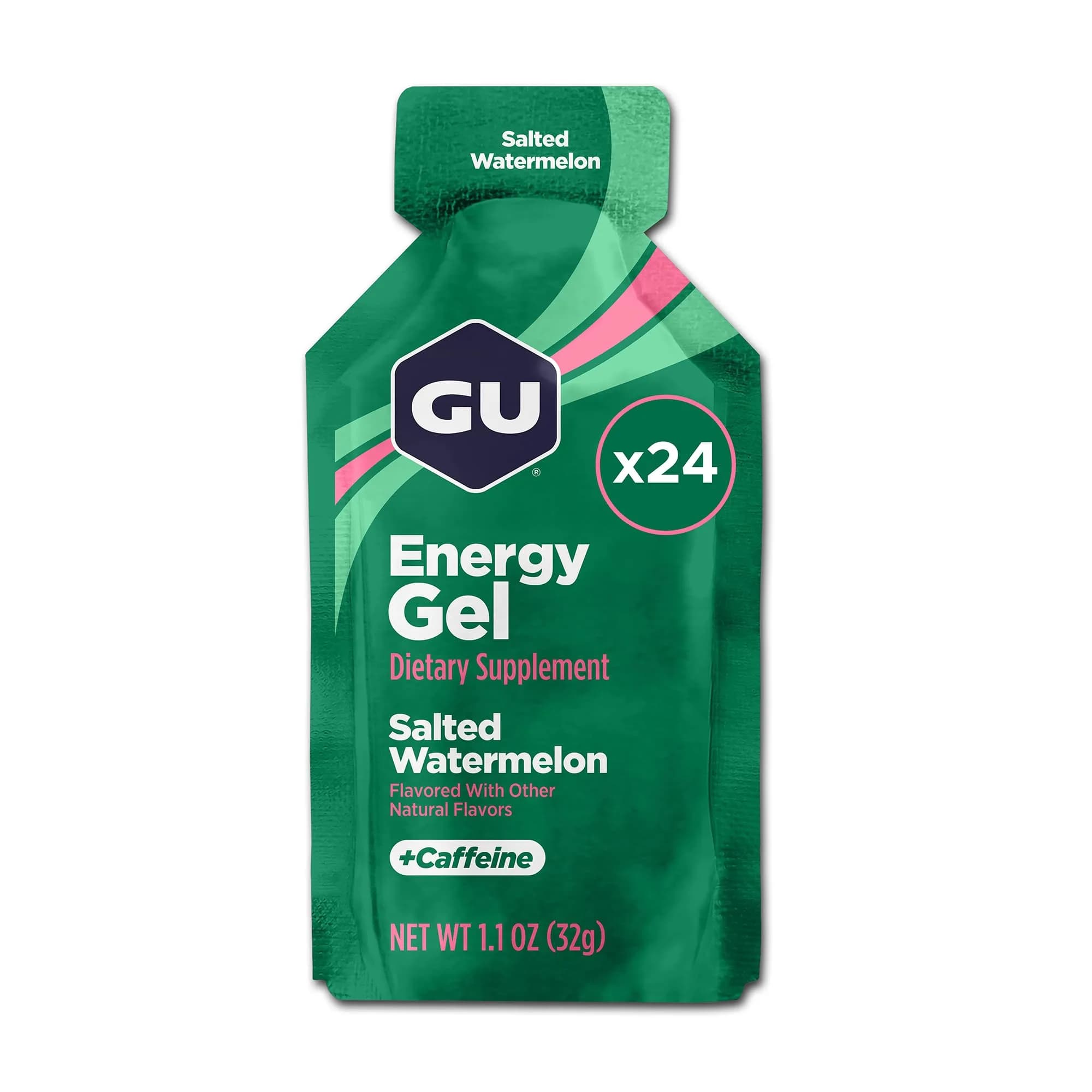 GU Energy Original Sports Nutrition Energy Gel - Salted Watermelon, 1 Count (Pack of 24) | Dual Source Energy for Endurance Athletes - main product image