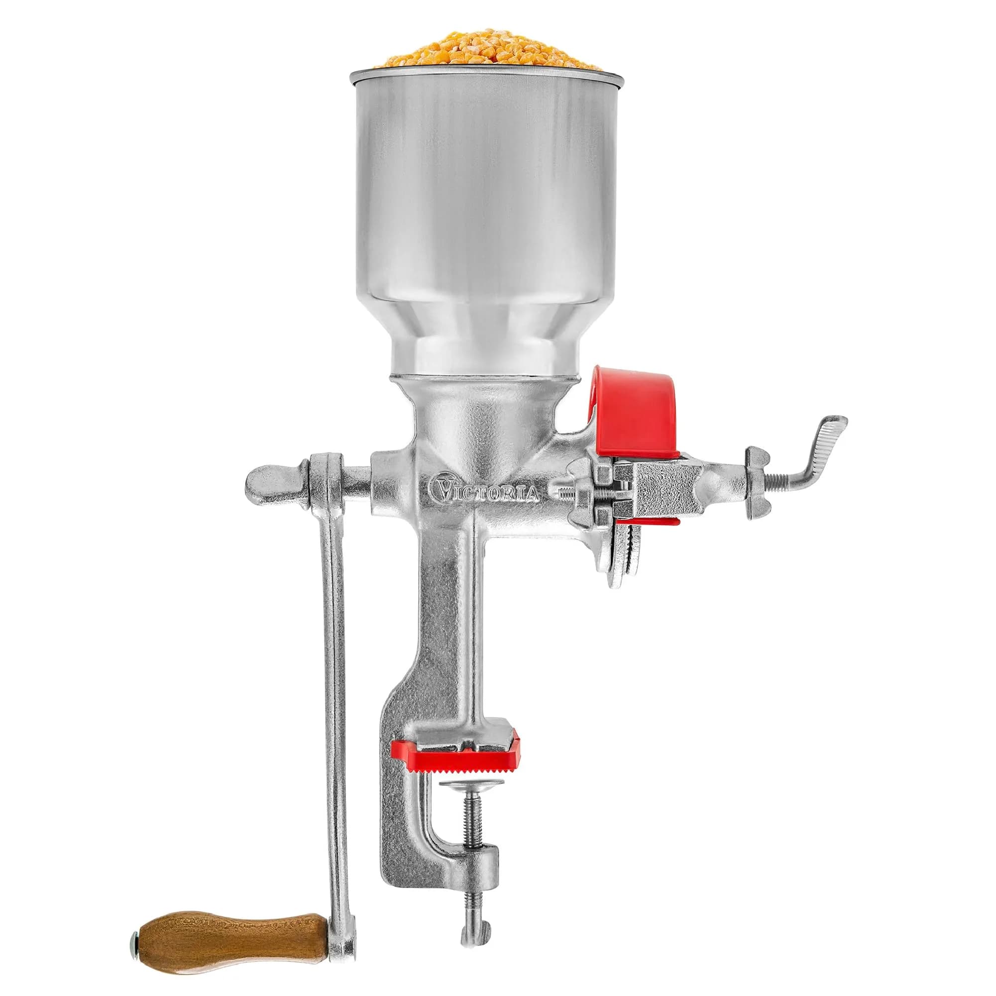 Victoria Manual Cast Iron Grain Mill 2400g with High Hopper | Durable Hand Grinder for Wheat & Spices - main product image