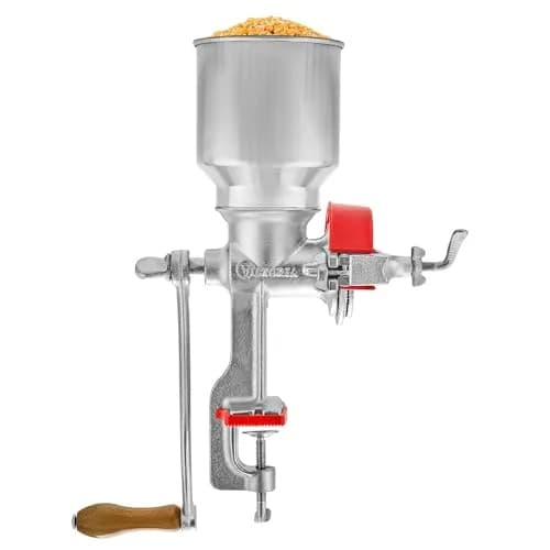 Victoria Manual Cast Iron Grain Mill 2400g with High Hopper | Durable Hand Grinder for Wheat & Spices thumbnail 1