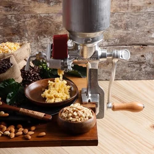 Victoria Manual Cast Iron Grain Mill 2400g with High Hopper | Durable Hand Grinder for Wheat & Spices thumbnail 2