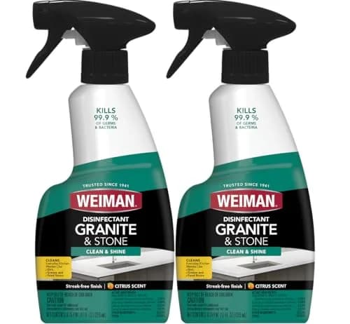 Weiman Disinfectant Granite & Stone Daily Clean & Shine - 12 fl oz (2 Pack) | Disinfects & Revitalizes Sealed Surfaces thumbnail 1