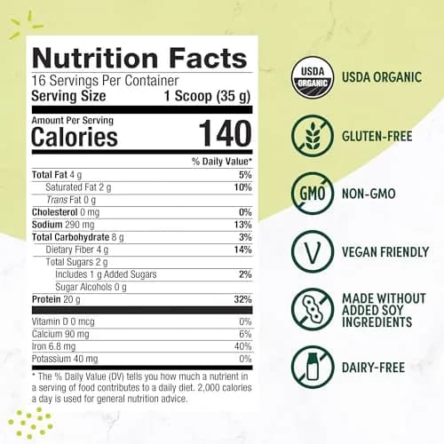 Purely Inspired Plant-Based Protein Powder, Creamy French Vanilla | 20g Vegan Organic Shake thumbnail 4