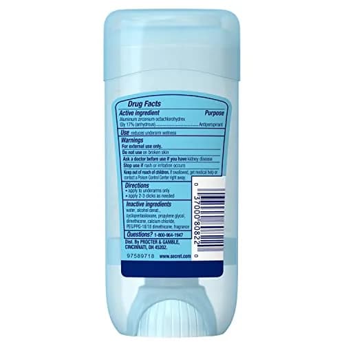 Secret Outlast Antiperspirant and Deodorant Clear Gel, Completely Clean 2.6 oz (Pack of 4) | 48-Hour Sweat Protection thumbnail 2