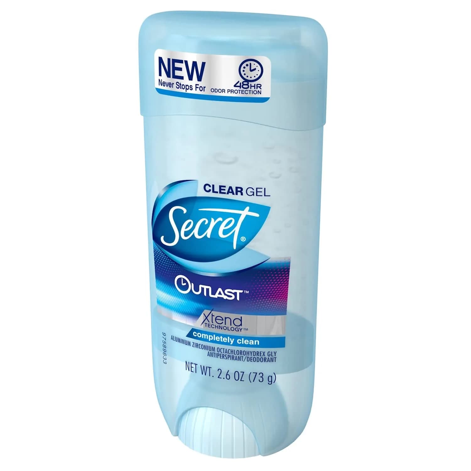 Secret Outlast Antiperspirant and Deodorant Clear Gel, Completely Clean 2.6 oz (Pack of 4) | 48-Hour Sweat Protection - view 3