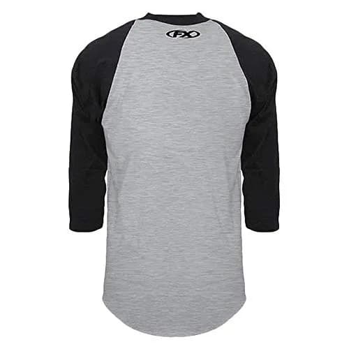 Factory Effex Yamaha Baseball Tee Shirt - Heather Gray/Black | Casual Raglan T-Shirt for Men thumbnail 2