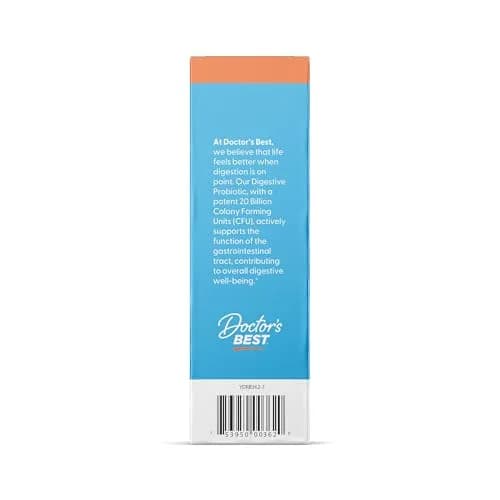 Doctor's Best Digestive Probiotic Capsules 20 Billion CFU (30 Veg Caps) | Supports Gut Health & Digestion thumbnail 3