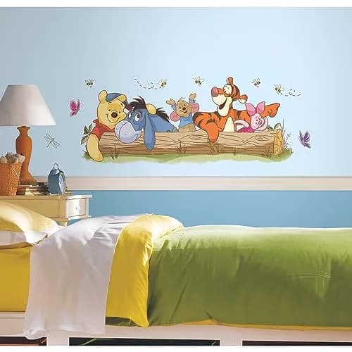RoomMates Disney Pooh and Friends Wall Decals 39.5in x 16in | Repositionable Vinyl for Nursery & Playroom thumbnail 2