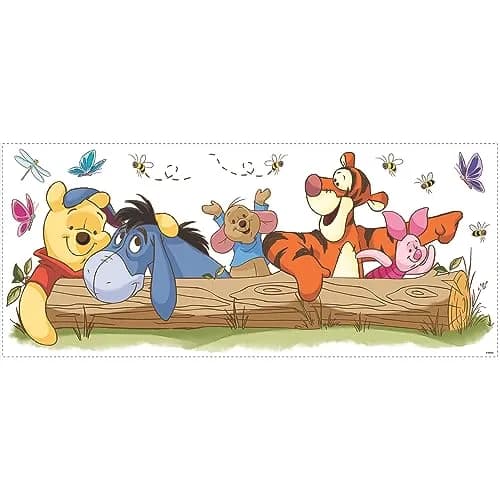 RoomMates Disney Pooh and Friends Wall Decals 39.5in x 16in | Repositionable Vinyl for Nursery & Playroom thumbnail 3