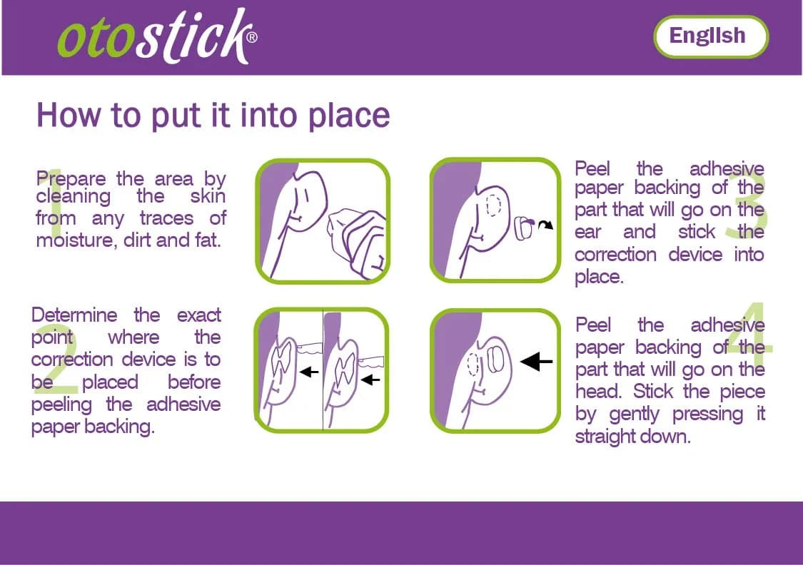 Otostick Cosmetic Ear Corrector 8 Count (18g) | Discreet Protruding Ear Solution - view 9