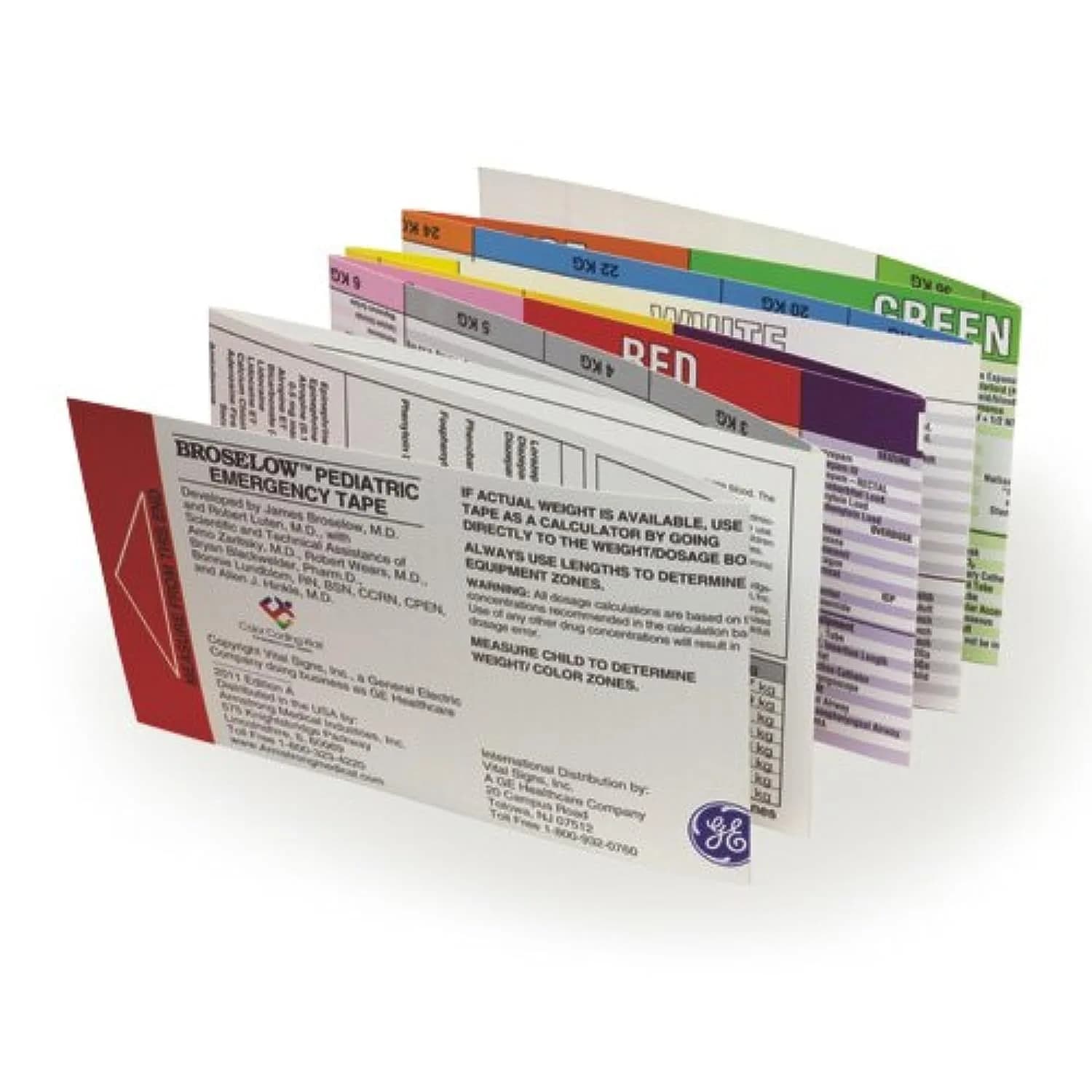 Liquera Pediatric Measuring Tape | Broselow Color Coding System for Children (7.1 in x 0.5 in x 0.5 in)