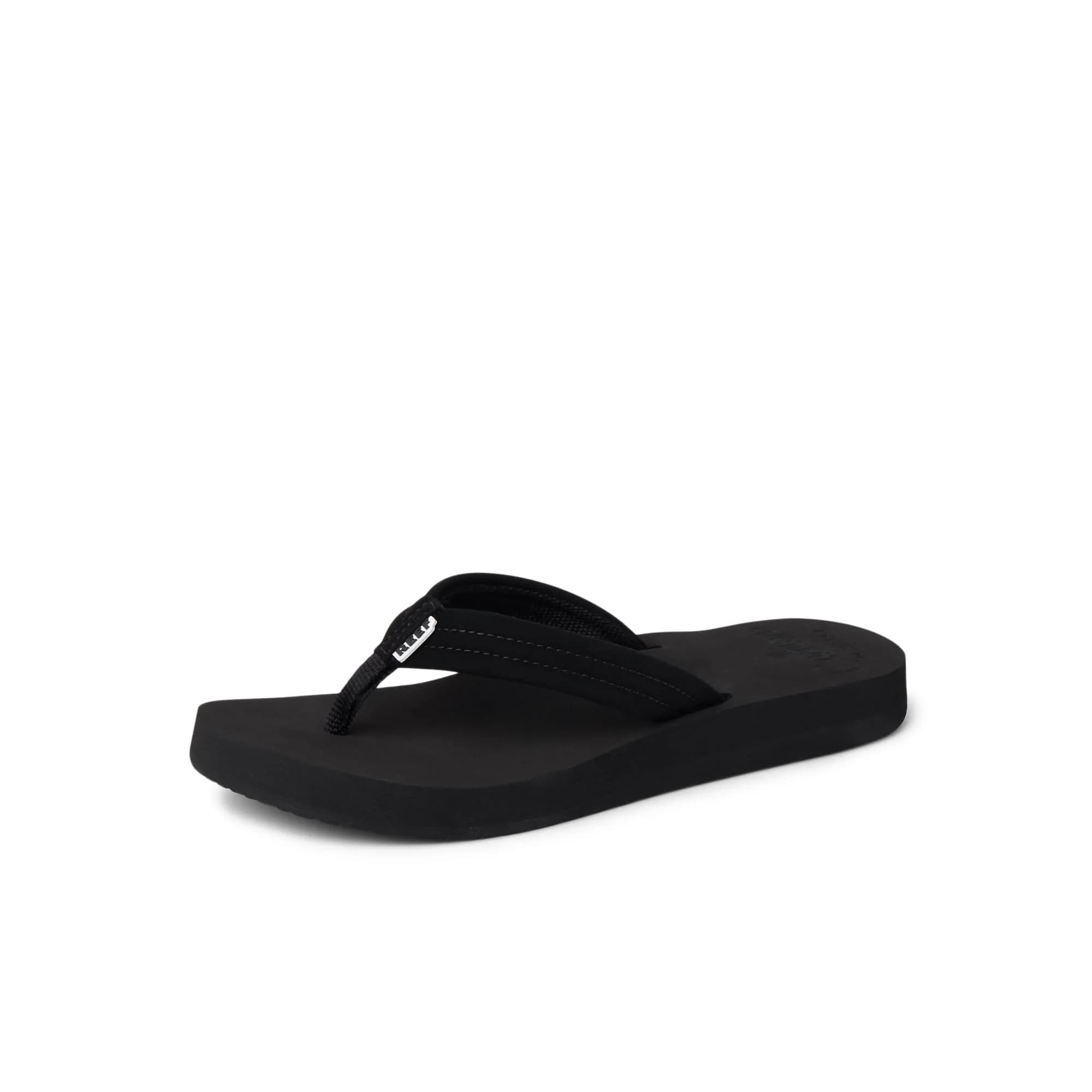 REEF Cushion Breeze Womens Sandal BK2-Black 6 | Soft EVA Footbed with Arch Support — Black/Black