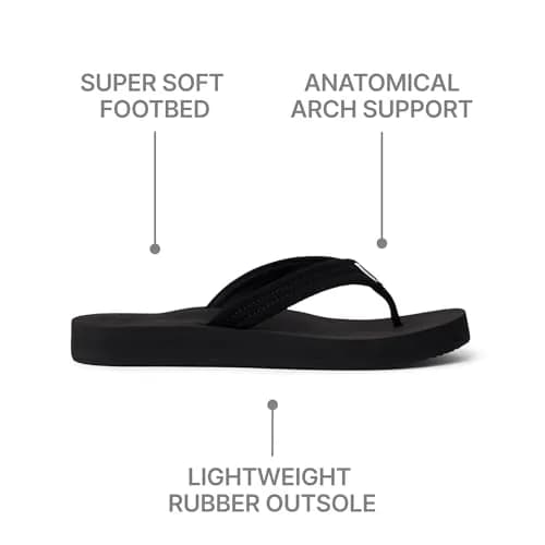 REEF Cushion Breeze Womens Sandal BK2-Black 6 | Soft EVA Footbed with Arch Support thumbnail 5