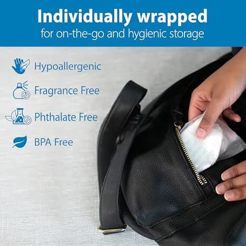 Dr. Brown's Disposable Breast Pads 60 Count | Absorbent & Discreet Nursing Pads with Adhesive Strips thumbnail 7