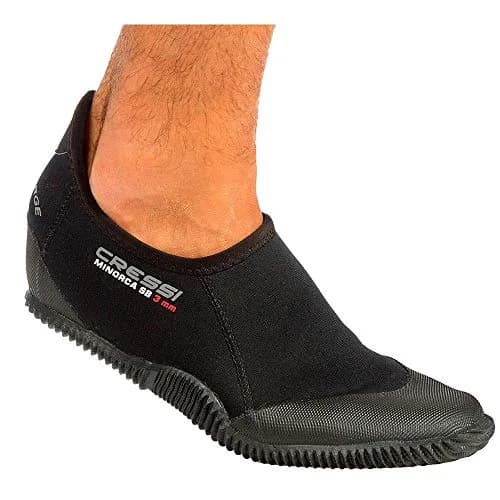 Cressi Minorca Short 3 mm Low-Cut Diving Boots, Black/Black | Anti-Slip Neoprene Water Shoes thumbnail 2