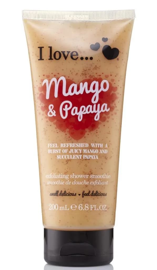 I LOVE Mango and Papaya Exfoliating Shower Smoothie 6.8 oz | Gentle Body Scrub & Wash with Tropical Mango Scent — Tropical Mango