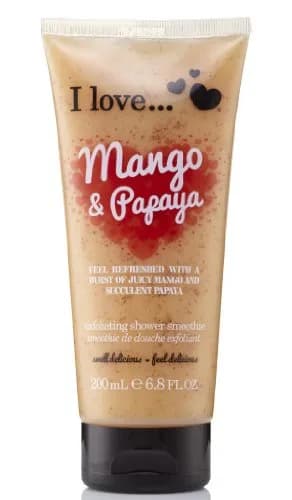 I LOVE Mango and Papaya Exfoliating Shower Smoothie 6.8 oz | Gentle Body Scrub & Wash with Tropical Mango Scent thumbnail 1