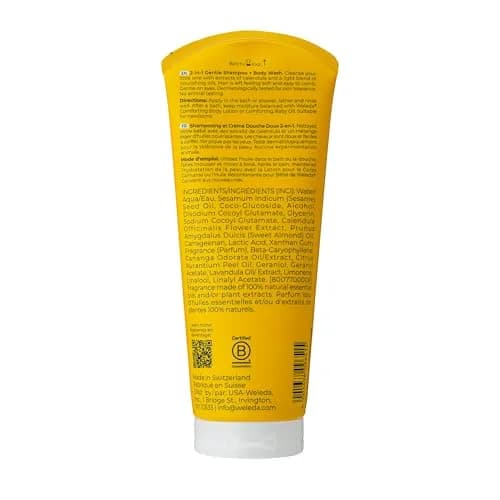 Weleda Baby Calendula 2-in-1 Gentle Shampoo and Body Wash 200ml (6.8 Fl Oz) | Tear-Free Cleanser for Sensitive Skin thumbnail 6