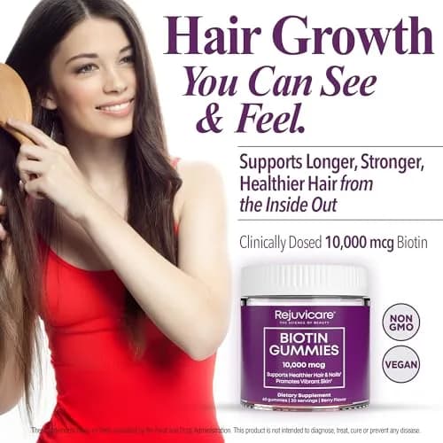 Windmill Biotin Gummies 10,000mcg | Berry Flavor for Hair & Skin (60 Count) thumbnail 2