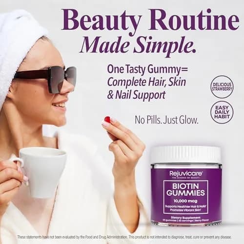 Windmill Biotin Gummies 10,000mcg | Berry Flavor for Hair & Skin (60 Count) thumbnail 3