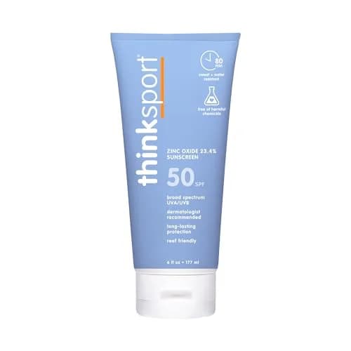 Thinksport Mineral Sunscreen SPF 50+ Zinc Oxide, Water Resistant, 170ml (6 Fl Oz) | Broad Spectrum UVA/UVB Protection thumbnail 1