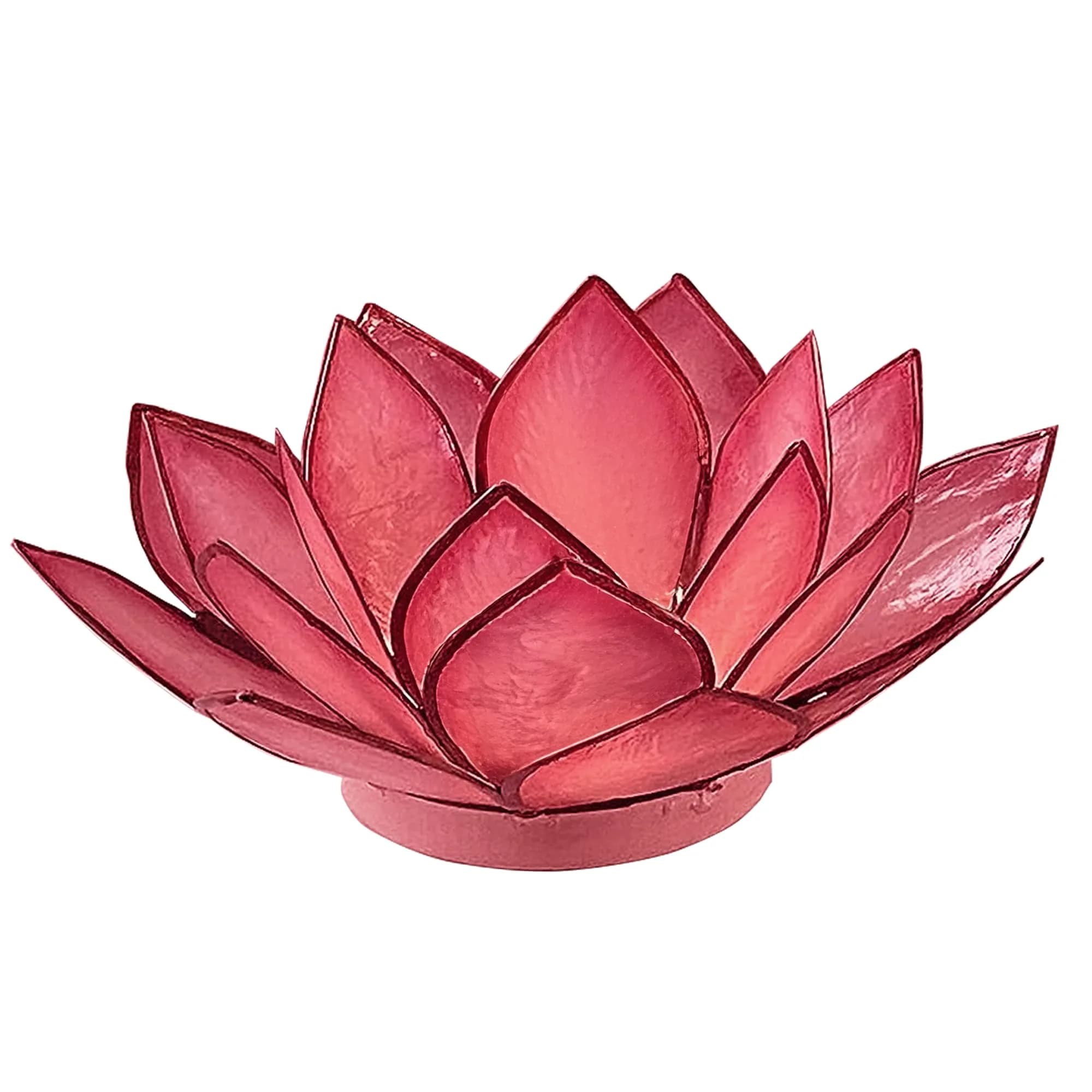 Om Gallery Capiz Shell Lotus Flower Decor Tealight Candle Holder for Serene Ambiance - Handmade Decorative Candle Holders for Meditation, Yoga, and Relaxation, Flamingo — Flamingo