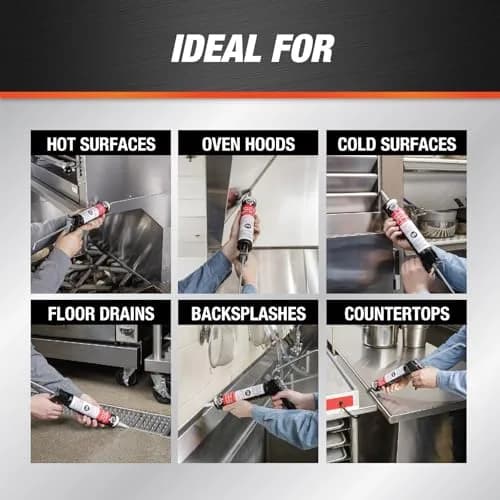 DAP Commercial Kitchen Silicone Sealant 9.8 Oz | Food Zone Approved, Waterproof & Flexible thumbnail 5