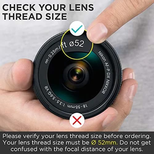 Altura Photo 52mm Wide Angle Lens with Macro for Nikon DSLR Cameras | Expands Field of View thumbnail 3